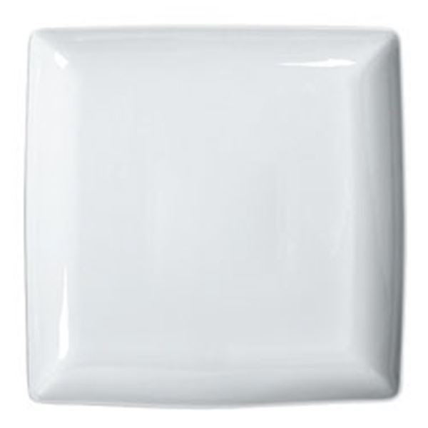 Bali plat bord 24x24cm wit per 10